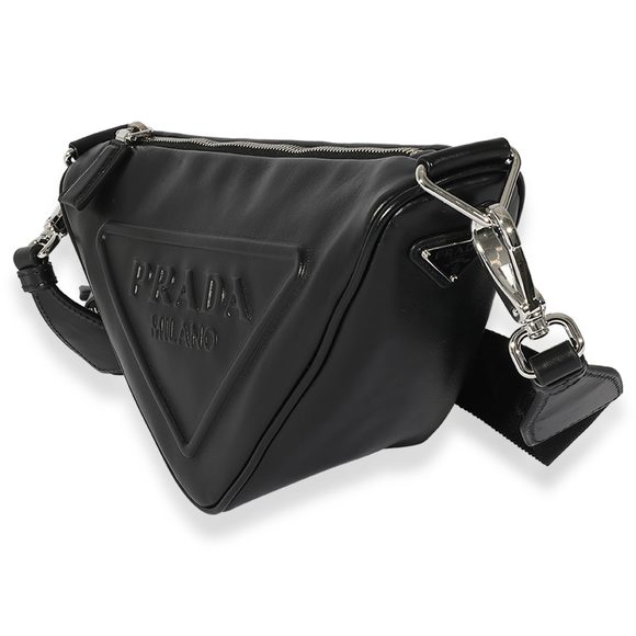 Prada Black Leather Triangle Bag - Picture 2 of 8